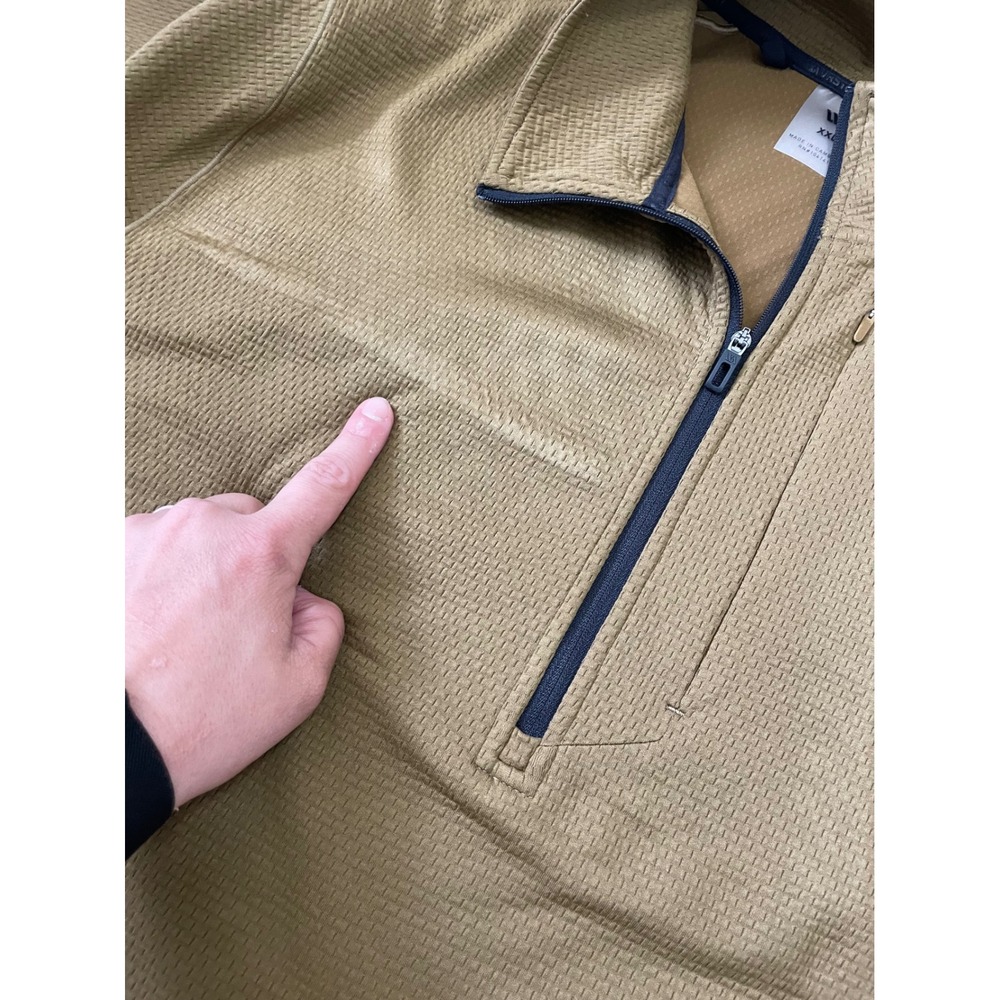 VRST Men's Element Textured 1/4 Zip Golf Pullover XXL Brown Spice - Picture 5 of 10